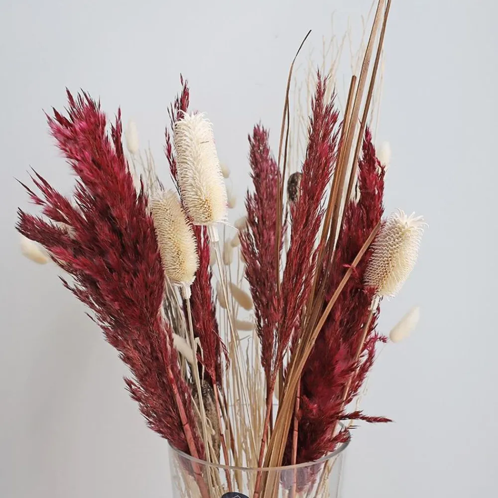 TP Kunstpflanzen Und Trockenblumen^Weise Distel Getrocknet 70Cm 5-Teilig