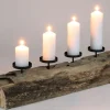 New Home Christmas Adventskränze^Xxl-Baumstamm Fur 4 Kerzen 70X20X16Cm