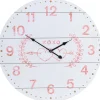 TP Sonstige Innendeko^Xxl-Wanduhr 55Cm Herzen Und Pfeil Weis