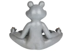 TP Gartenfiguren^Yoga-Frosch Im Lotussitz Mit Vogeltranke 48X39X26Cm